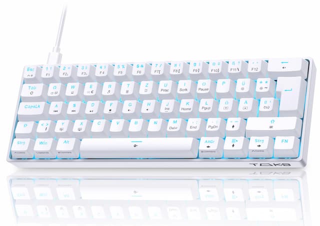 TMKB T61SE Gaming Mechanische Tastatur mit Deutsches QWERTZ Layout 🌹