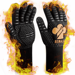Reinalin Grillhandschuhe Hitzebeständig bis 800°C - Gold Angebot bei HelloDeals