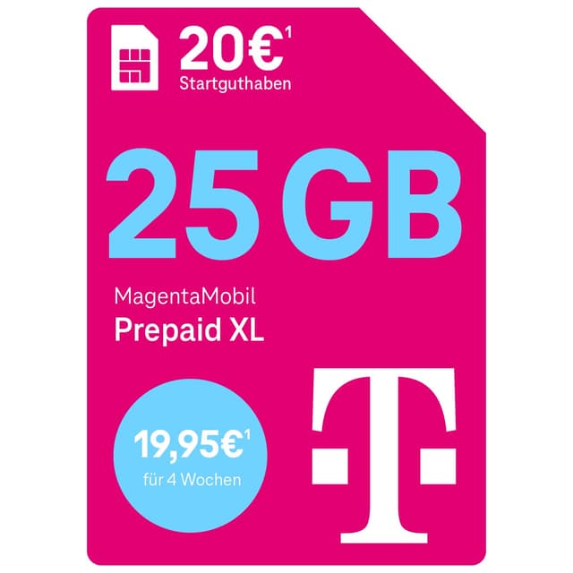 📱🚀 Telekom MagentaMobil Prepaid XL: 25 GB Highspeed-Volumen, 5G/LTE Max & Allnet Flat