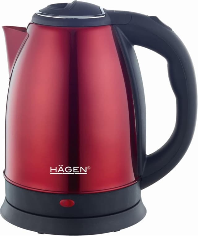 🔥 Hagen Elektrischer Kabelloser Wasserkocher - 1.8L HA5525-RED-Rot ⭐
