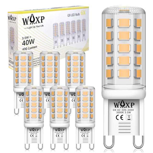 🌟 Super Angebot! 🌟 WAXP G9 LED Lampe Warmweiß 3.5W, 400 Lumen, 6er-Pack