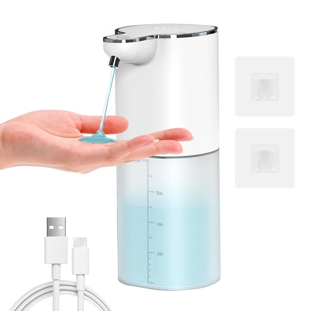 🌟 Automatischer Seifenspender Wandbefestigung Gcstnn 400ml Flüssigseifenspender USB-C Aufladung Elektrischer Sensor 🌟