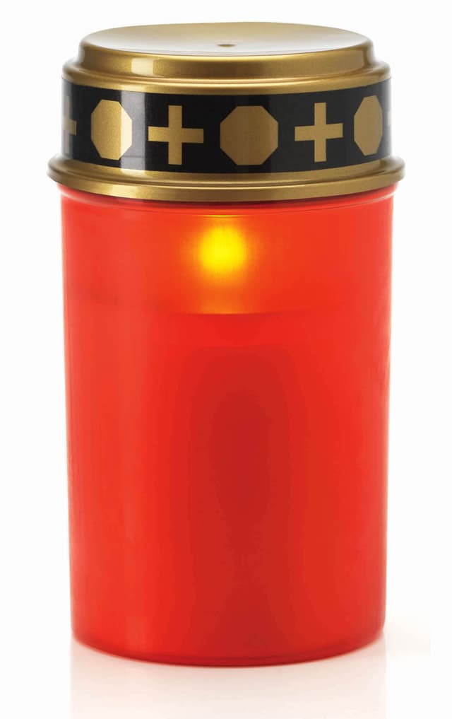 KELOPEST® LED Grablicht rot oder weiß mit Batterie und bis zu 6 Monaten Leuchtdauer 🕯️