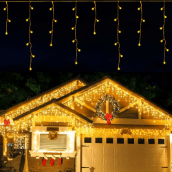 LEDYA Lichterkette Außen, 9M 240led Eisregen Lichterkette Außen Warmweiß Angebot bei HelloDeals
