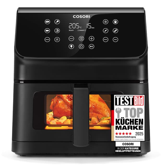 Angebot: COSORI Airfryer Heißluftfritteuse 6,2L mit Sichtfenster 🍟🍗