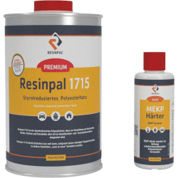 Polyesterharz mit Härter | 1 kg Resinpal 1715 + 20 g Härter 🛠️ | Laminierharz Set