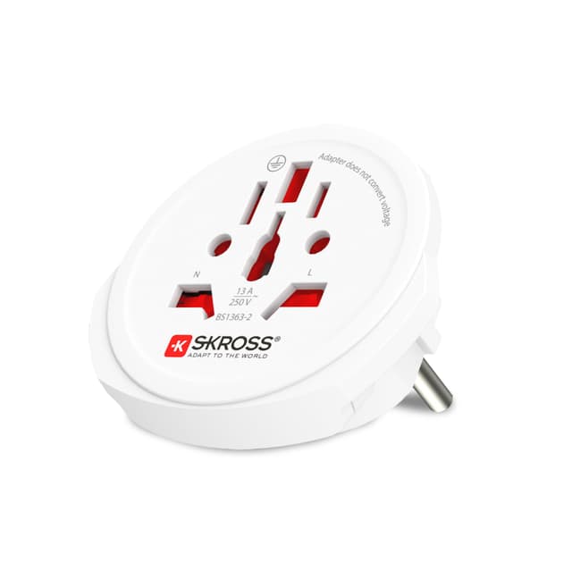 🌍🔌 SKROSS World Travel Adapter für Europa - Stromschlagschutz