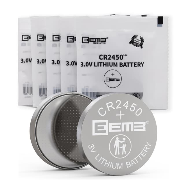 🔋 EEMB 5 Stück Knopfzellen CR2450 3V Lithium Batterie | CR2450L Batterien für OOONO 🚗