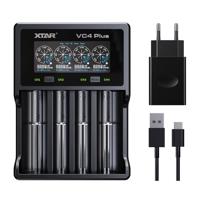 XTAR VC4 Plus Schnellladegerät für 18650 Akkus