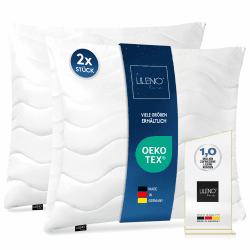 LILENO HOME Kopfkissen 80x80 cm [2er Set] MEDIUM mit 850g Kissen-Füllung 🛌 Angebot bei HelloDeals