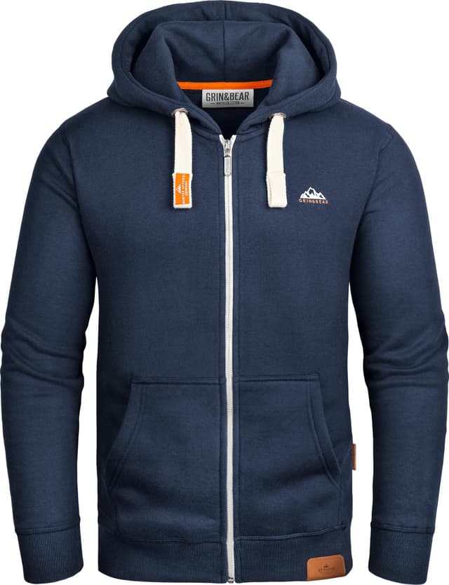 Grin&Bear Hoodie Herren Sweatshirt Pullover GEC022 L Navy 🐻❄️