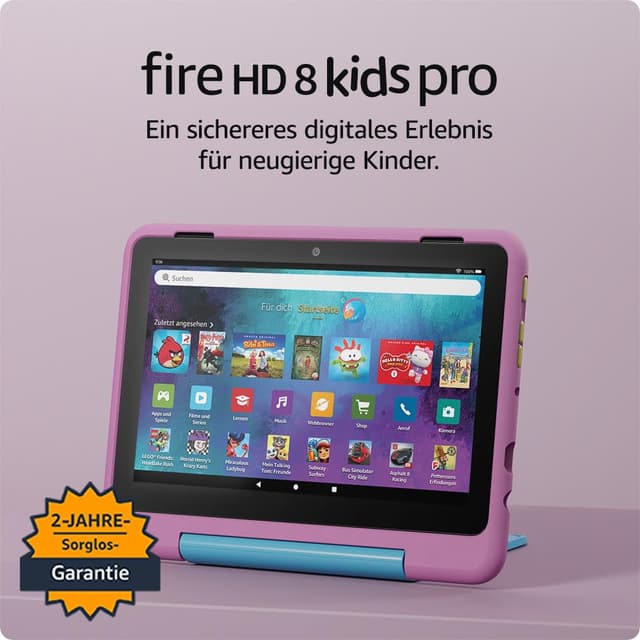 🦁 Amazon Fire HD 8 Kids Pro-Tablet (Neueste Generation) für Kinder von 6-12 J. | 3 GB RAM, 8-Zoll-HD-Bildschirm 🌟