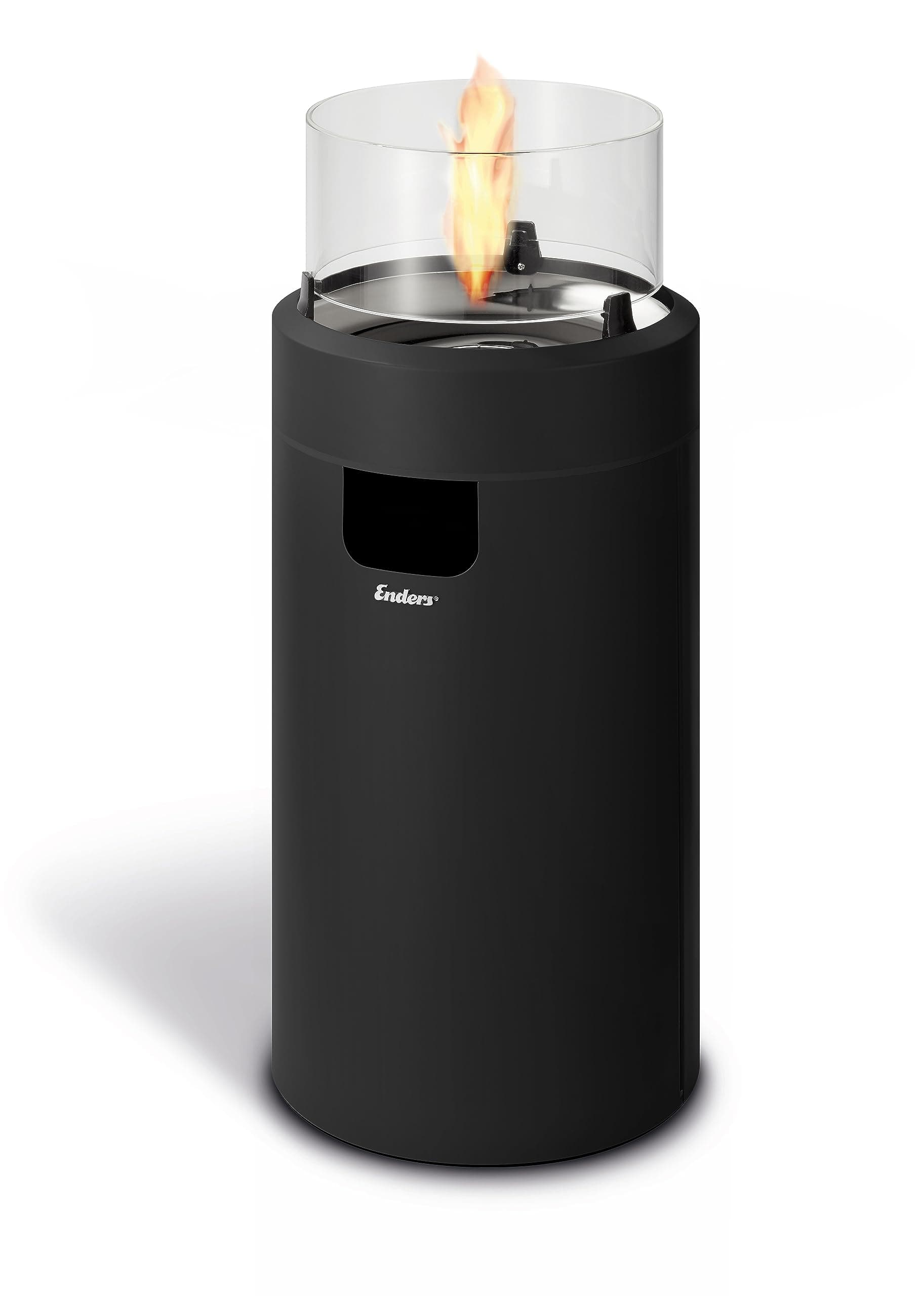 🔥 Enders Terrassenfeuer NOVA LED M BLACK - Gas Terrassenfeuer mit Ambientebeleuchtungen