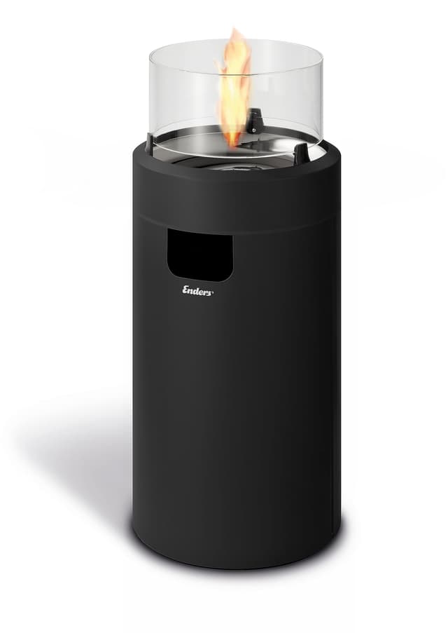 🔥 Enders Terrassenfeuer NOVA LED M BLACK - Gas Terrassenfeuer mit Ambientebeleuchtungen