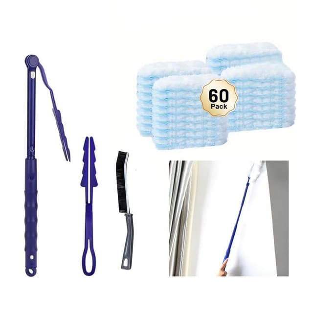 🌟 Esoes 63 Stück Staubmagnet Nachfüllpack mit 1 Handgriff für effektive Staubentfernung! 🌪️