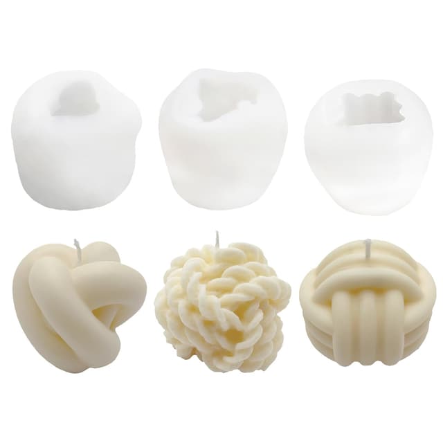 🕯️🎨 YRIHJIXQ 3Stück Kerze Form Silikon Silikonformen für Kerze Kerzenformen zum Gießen - Angebot