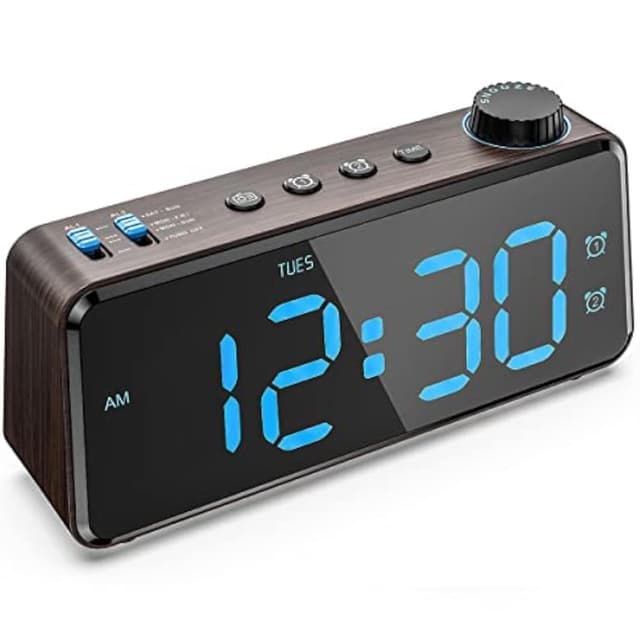 ANJANK Digitaler Radiowecker - Stilvolles Holzdesign 📻