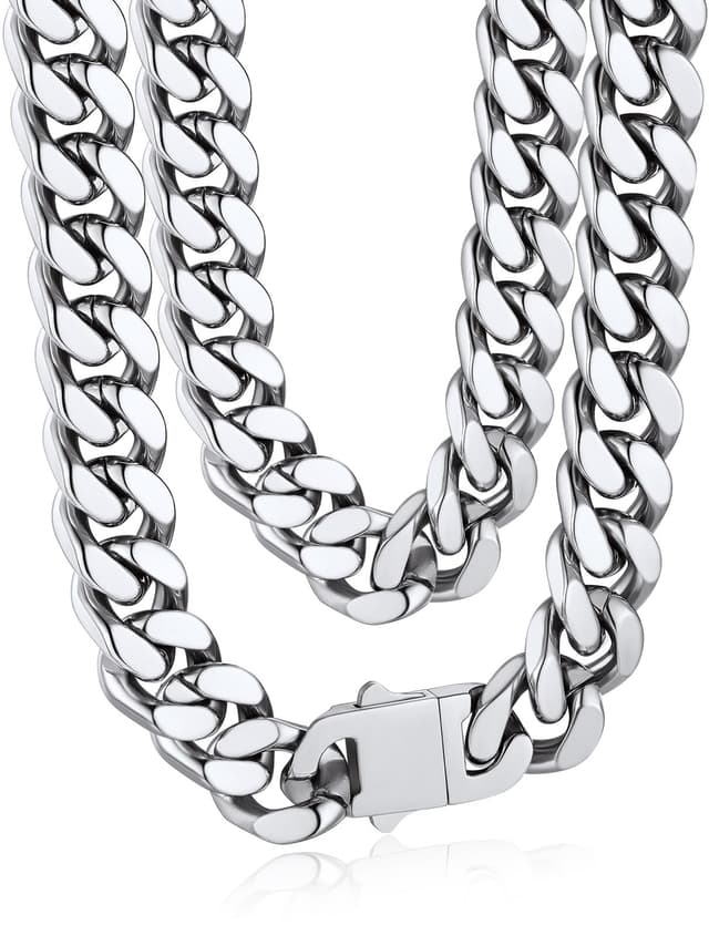 Bandmax Panzerkette Herren Damen Edelstahl Kette 12MM breit