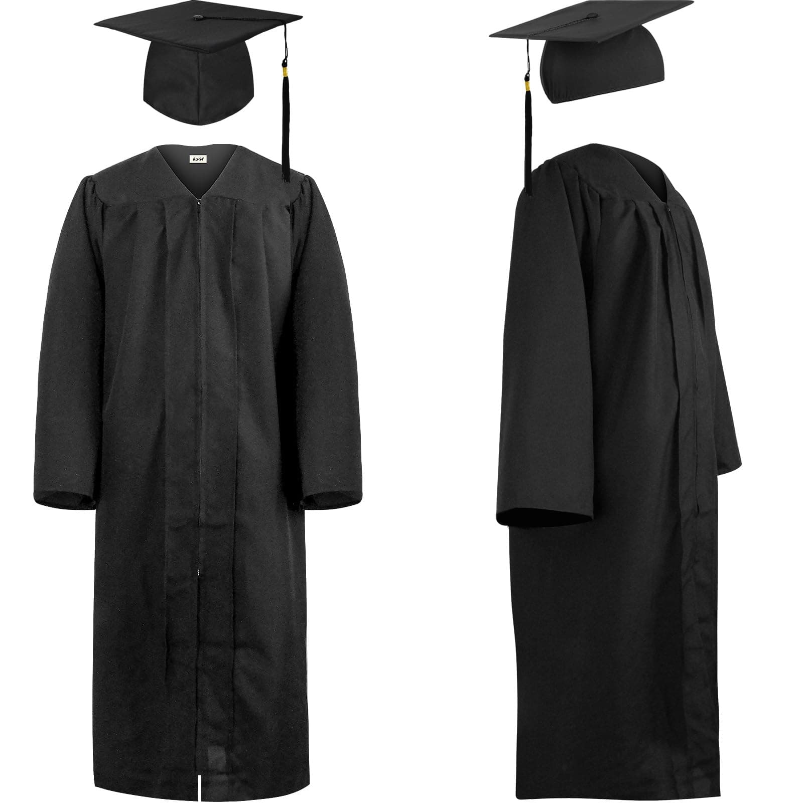 🎓🎉 KEELYY Abschluss Talar mit Doktorhut - Bachelor Abschluss Talar für Abschlussfeiern