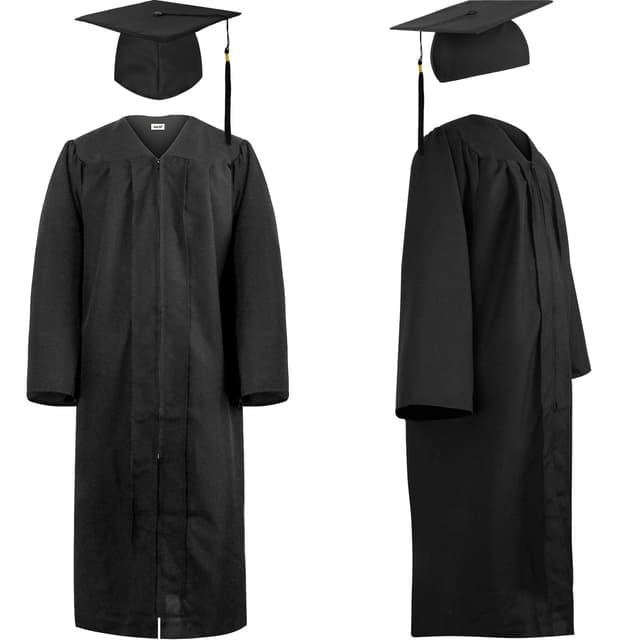 🎓🎉 KEELYY Abschluss Talar mit Doktorhut - Bachelor Abschluss Talar für Abschlussfeiern