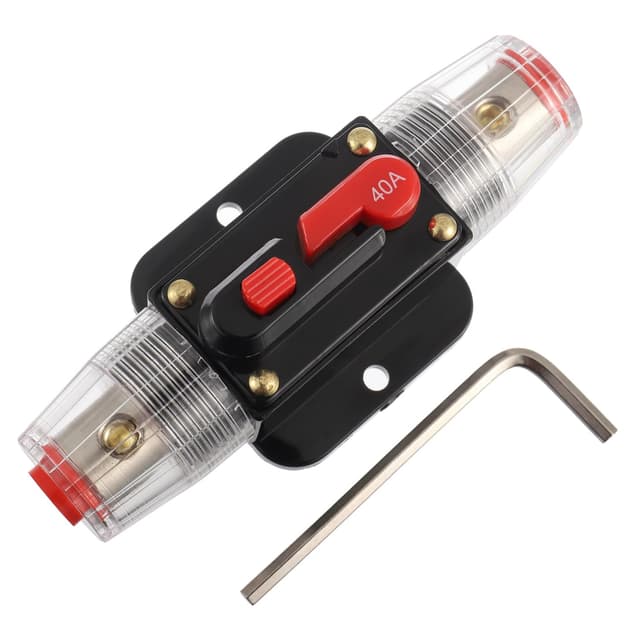 🚗 EPLZON 40A Disjoncteur Interrupteur 40 AMP Fusible Inline Holder 12V-51V DC 🔊