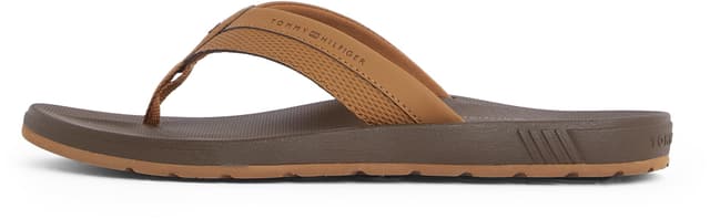 Tommy Hilfiger Herren Molded Hilfiger Beach Sandal Fm0fm05361 Zehentrenner 44 EU Brown Desert Khaki 🌞🏖️