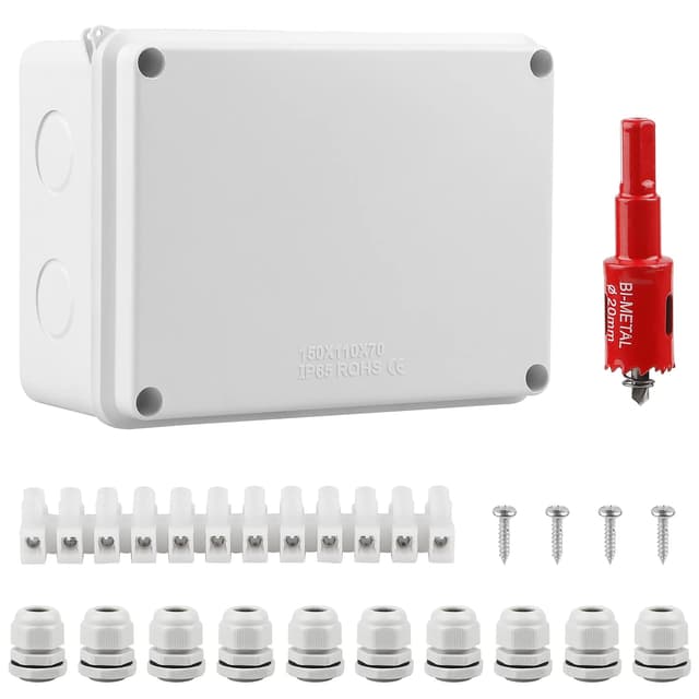 CPROSP Abzweigdose Wasserdicht IP65 Feuchtraumdosen Aufputz-Abzweigkasten 150x110x70mm - Deal 🛠️