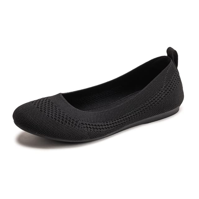 Frank Mully Damen Ballerinas Slip On Knit Kleid Schuhe Pumps Schuhe Runde Zehe 44 EU Schwarz 🥿👗