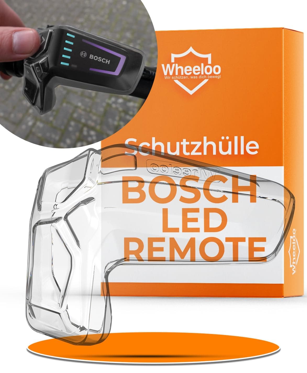 WHEELOO Schutzhülle für Bosch LED Remote I transparent & wasserabweisend 🚴‍♂️📱