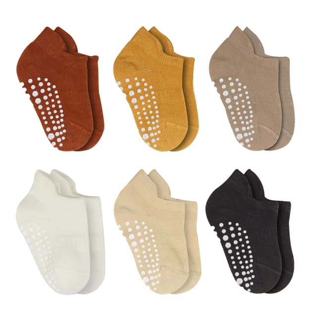 🧦 Bistyle 6 Paar Stoppersocken Baby Kinder ABS Rutschfeste Socken Bio Baumwolle