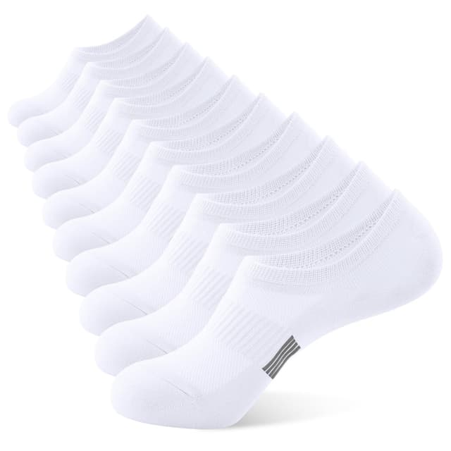 🧦 BUDERMMY Sneaker Socken Damen 35-38 39-42, Füßlinge Sneakersocken mit Rutschfest Silikon Laufsocken Kurze Unsichtbar No Show Socken Damen Weiß 39-42 🧦