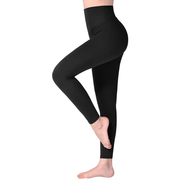 SINOPHANT Leggings Damen High Waist - Blickdicht Leggins mit Bauchkontrolle für Sport Yoga Gym ✨ #1er Pack Schwarz L-XL