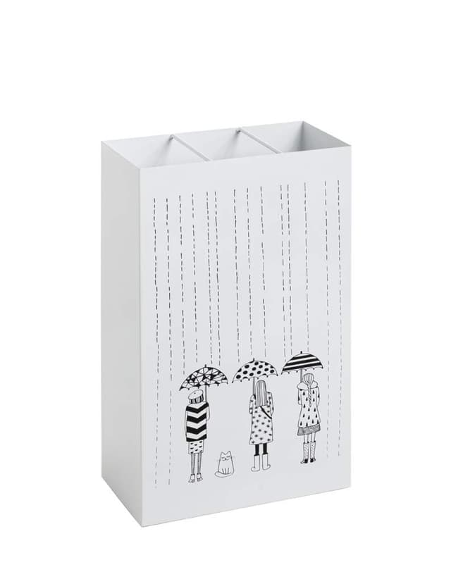 🌂 HAKU Möbel Schirmständer weiß, Metall - Moderner Stil - 30 x 16 x 48 cm 🌧️