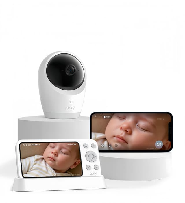 👶📹 eufy Babyphone mit Kamera E21 4K UHD 5-Zoll-Display Hybrid-WLAN/Offline-Modus