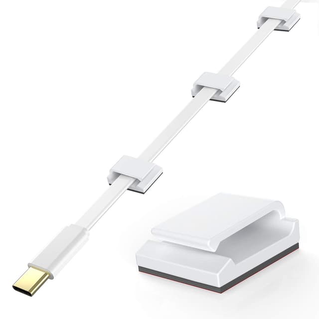 AGPTEK 100 Stück Kabelclips, selbstklebend, verstellbar, Premium-Acrylkabel - Weiß 100 Stück 🌟