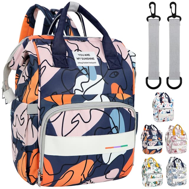 🎒 LEcylankEr Wickelrucksack Groß Kapazität Wickeltasche Rucksack Oxford-Stoff Babytasche