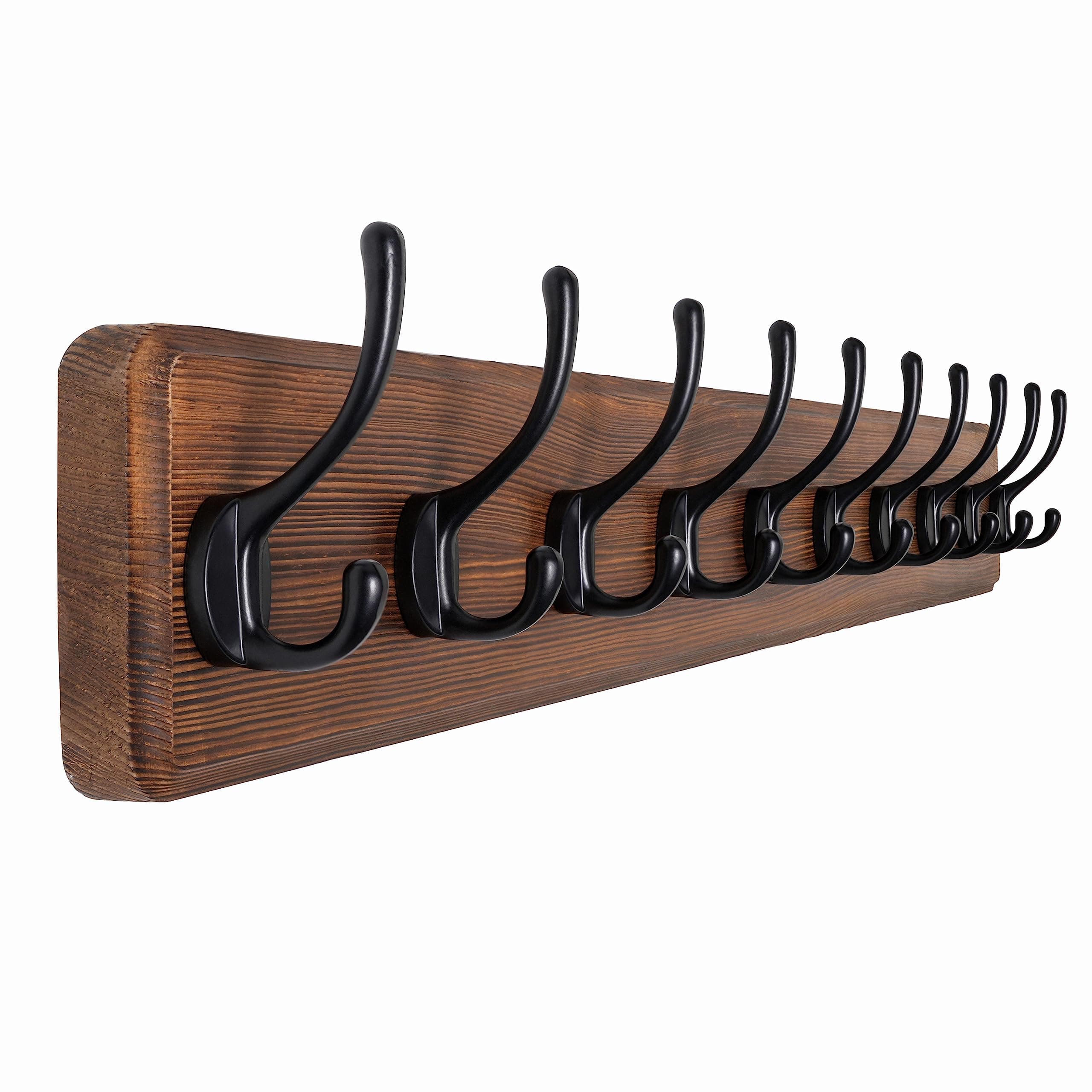 SKOLOO Garderobenleiste Holz Braun mit 10 Haken 🧥🧣