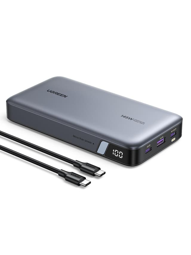 UGREEN Nexode Power Bank 145W Max 25000mAh Externer Akku mit 3 Anschlüssen 🔋🔌