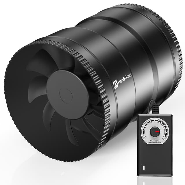 Hon&Guan 150mm Inline-Rohrventilator Schwarz 🌬️