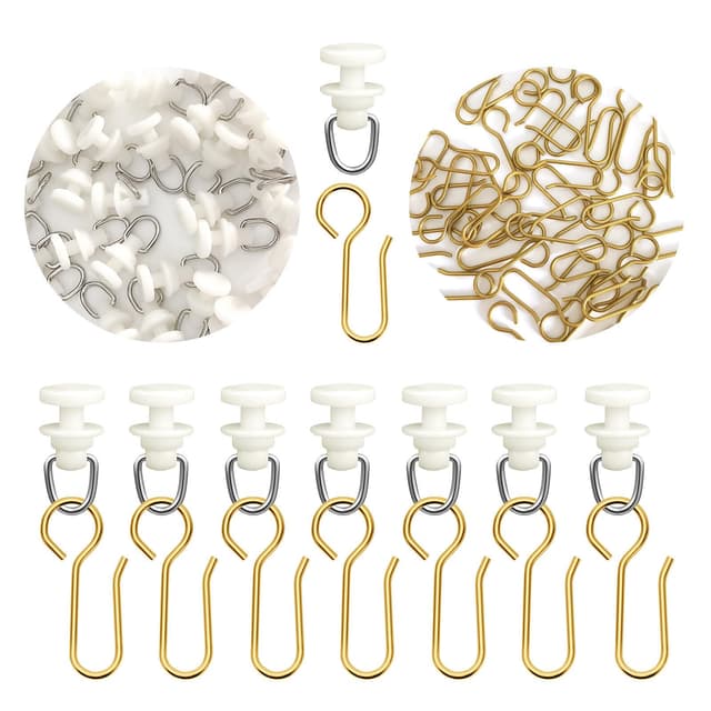 🌟 Super Deal! Mooshy 120 Stück Gardinenhaken Gleiter & Haken Set 🌟
