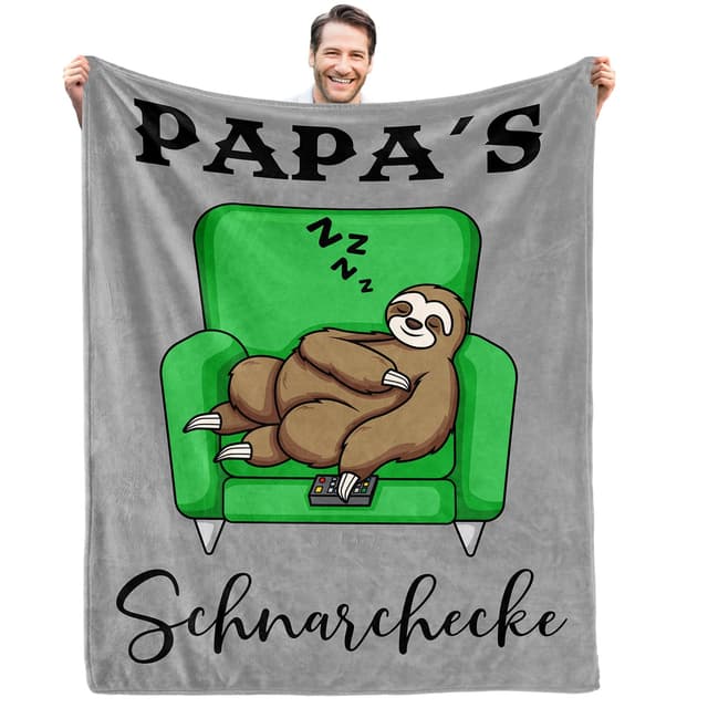 COZYCRIB Geschenke für Papa - Lustige Decke für Geburtstagsgeschenke von der Tochter/Sohn - 150x130cm