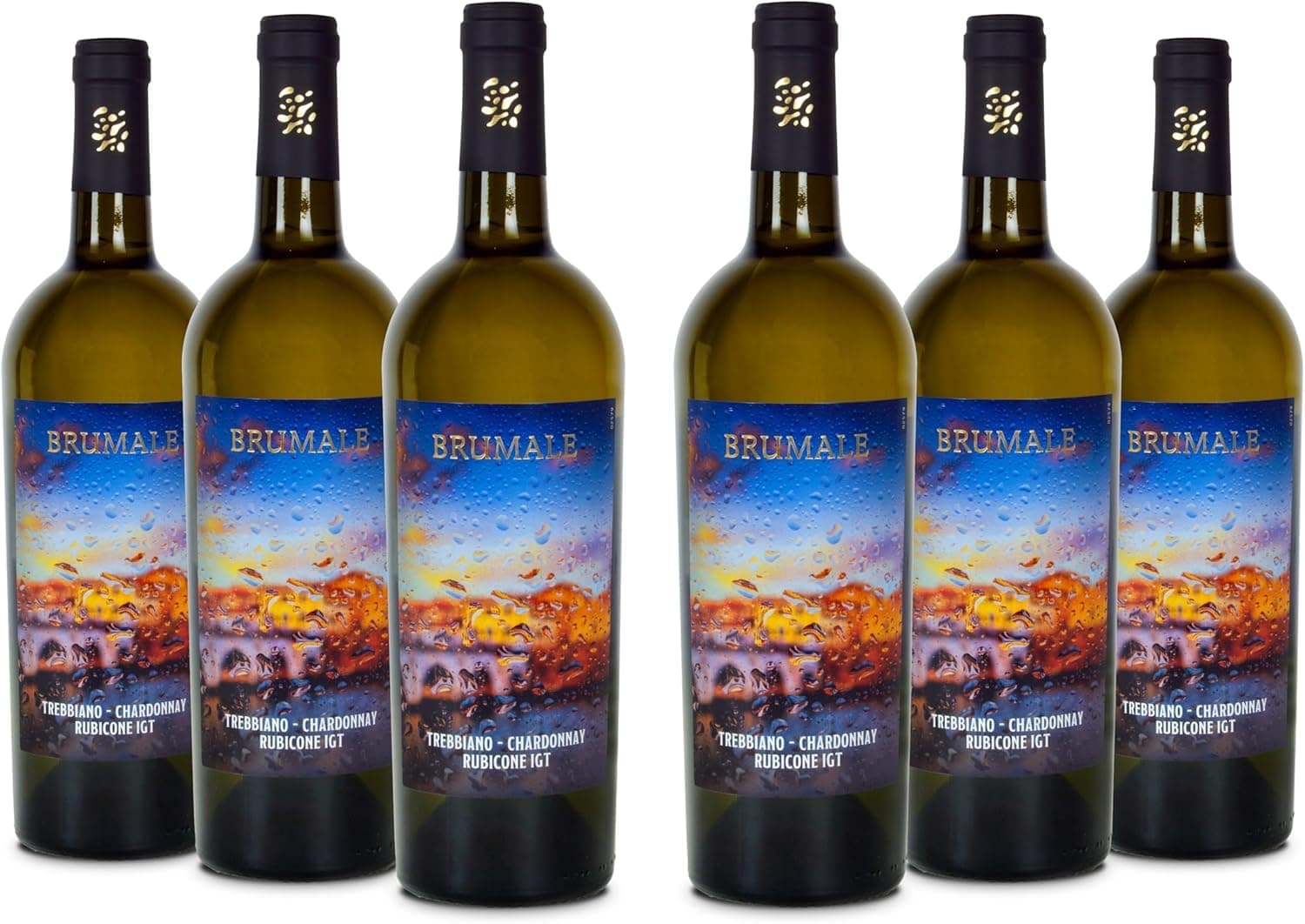 🍷 Brumale Weißwein Trebbiano Chardonnay Rubicone IGT - 6 Flaschen 750 ml