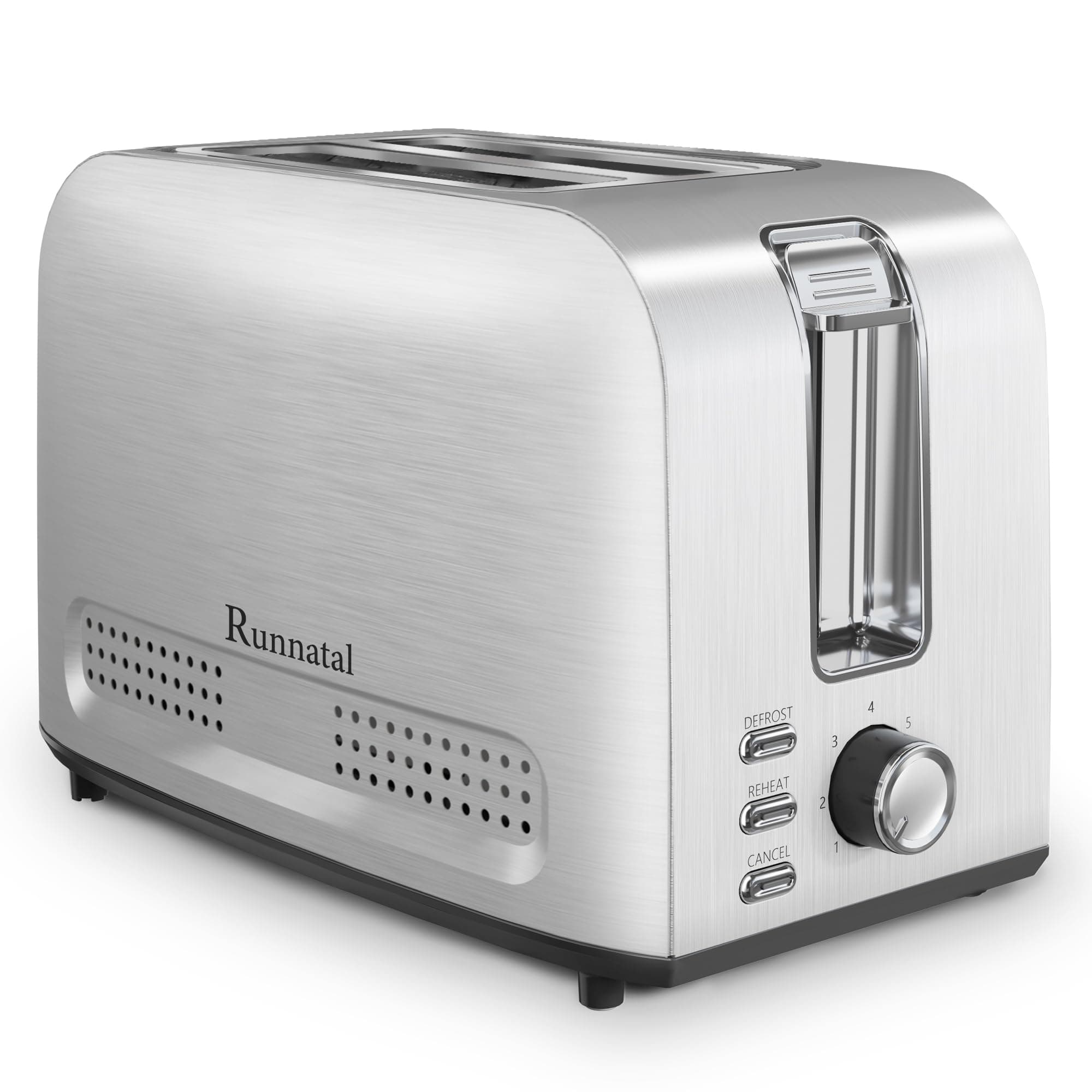 🍞🔥 Runnatal Toaster–2 Toastschlitze, Edelstahl Toaster, Toaster 2 scheiben, 7 Stufen, Auftaufunktion