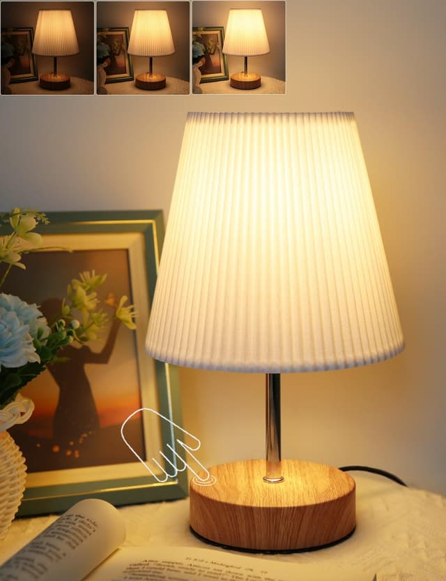 Nachttischlampe Touch Dimmbar: HSLighting Tischlampe mit 3 Helligkeitsstufen 🔦