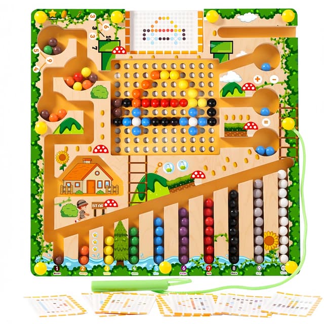 🧩 Magnetspiel Labyrinth Holzspielzeug 🎁 Ab 2 Jahre - 10.87€
