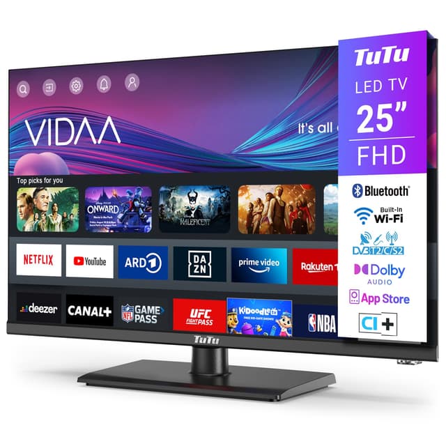 📺 TuTu Fernseher 25 Zoll (64 cm) Full HD Smart TV 🌟