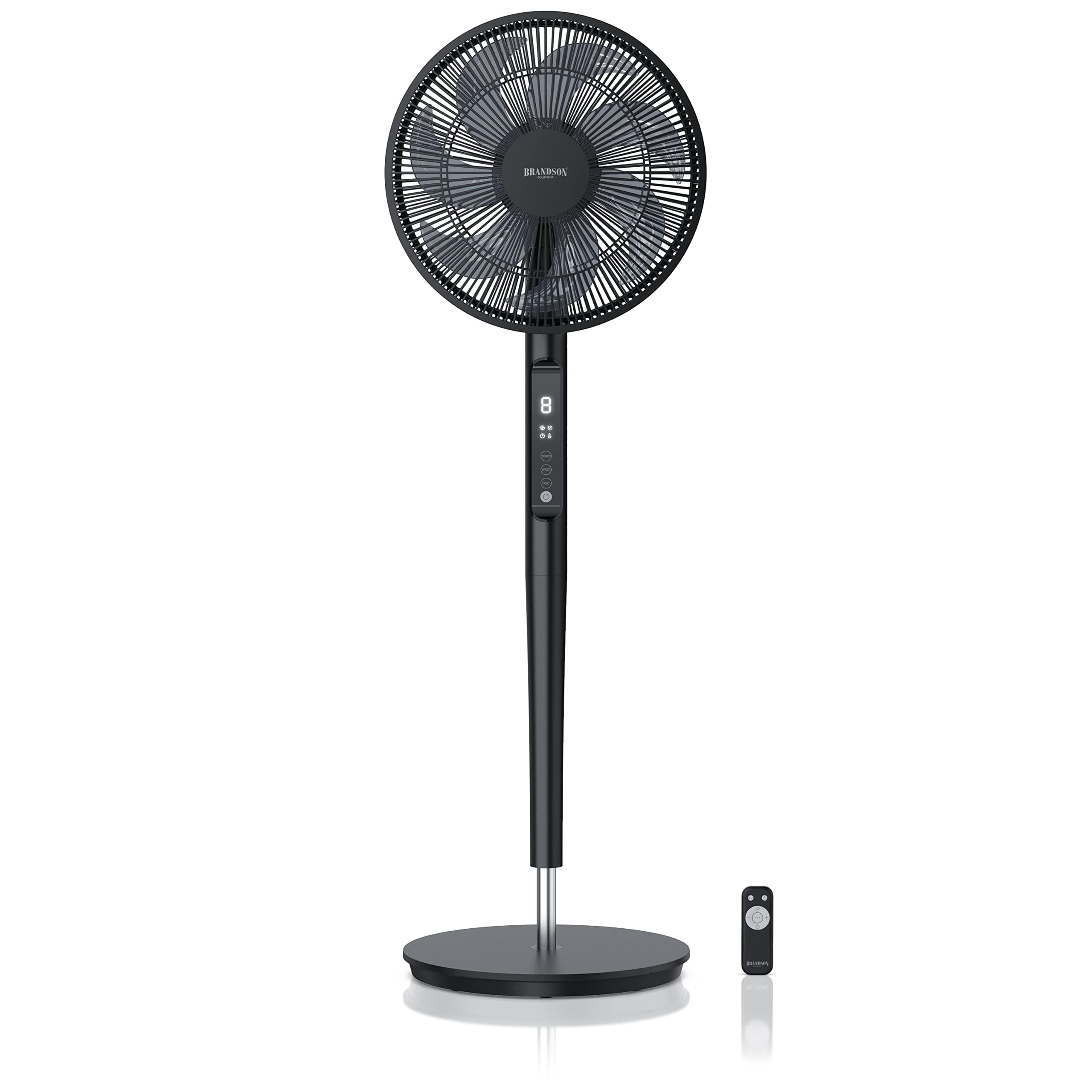Brandson - DC Standventilator energiesparend ECO - Fernbedieung - Brushless Silent Motor, sehr leise - Preisträger 2025