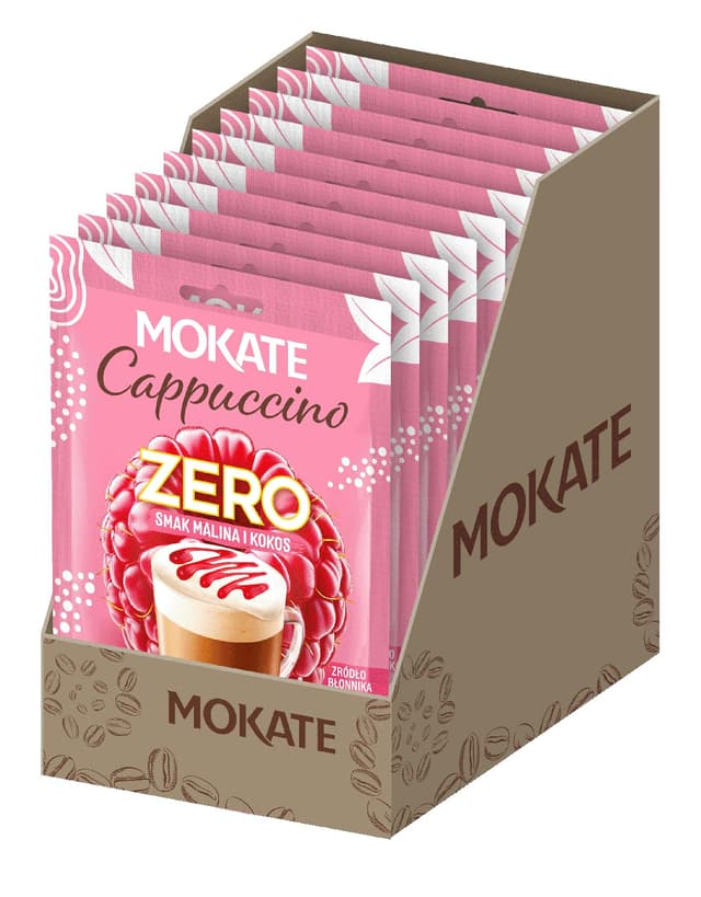 MOKATE - Cappuccino ZERO Himbeere & Kokos - 10er Pack - 10x20g 🥥🍇