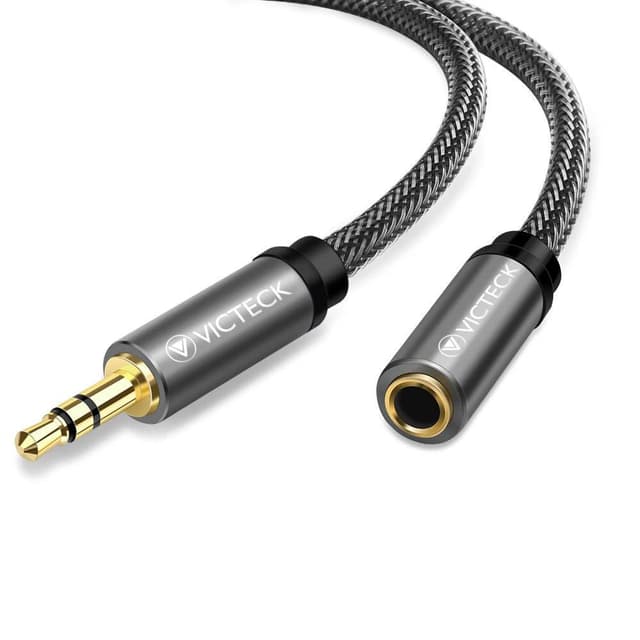 🎧 Victeck 5m Nylon 3.5mm Stereo Klinken Audio Verlängerungskabel