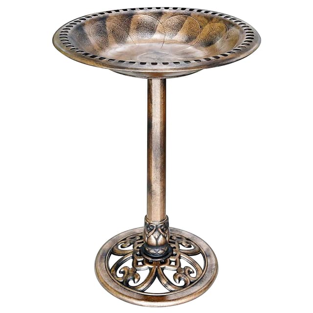 🌿🕊️ VIVOHOME Vogeltränke, 71 cm hoch, Polyresin, antikes Design - Sonderangebot!